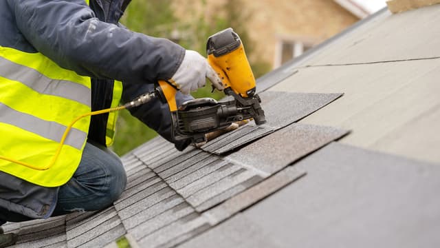 Roof installation in progress