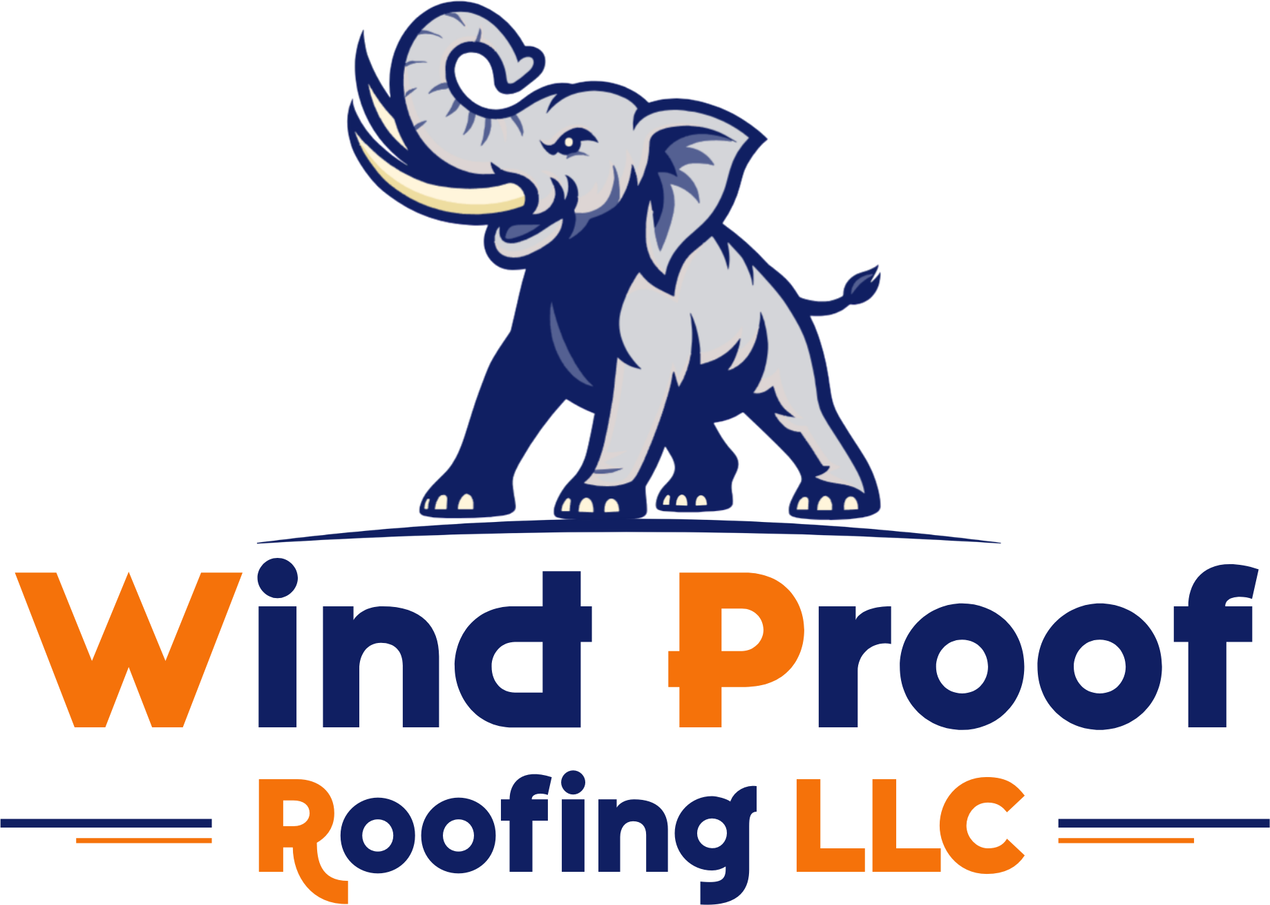Wind Proof Roofing LLC elephant logo